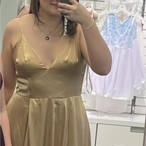 GOLD BRIDESMAID DRESS